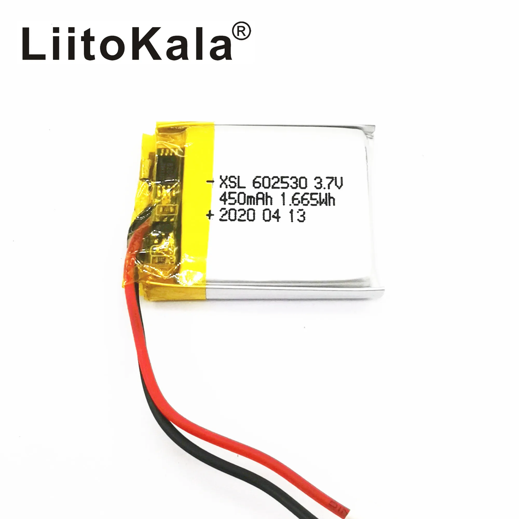 XSL 3.7V 602530 450mAh Lithium Ion Polymer Battery 3.7v Lithium Battery For MP4 MP5 GPS PSP Smart Watch Driving Recorder