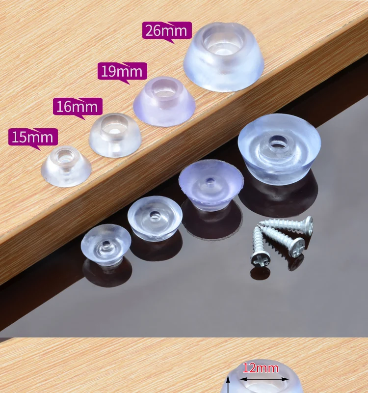 

50 шт. резиновые прозрачные нескользящие накладки на ножки стула, накладки на ножки дивана, напольная Мебель, протектор для ног, накладки с винтами