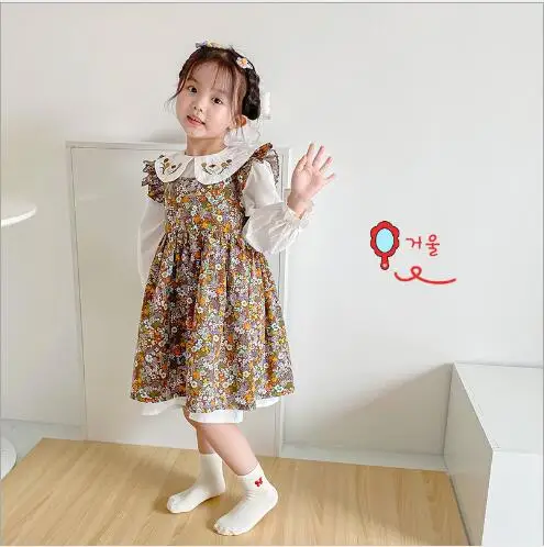 Girls socks 5Pairs/Lot 1-12Year 2022 autumn solid color cartoon embroidery bow children's tube socks image 4