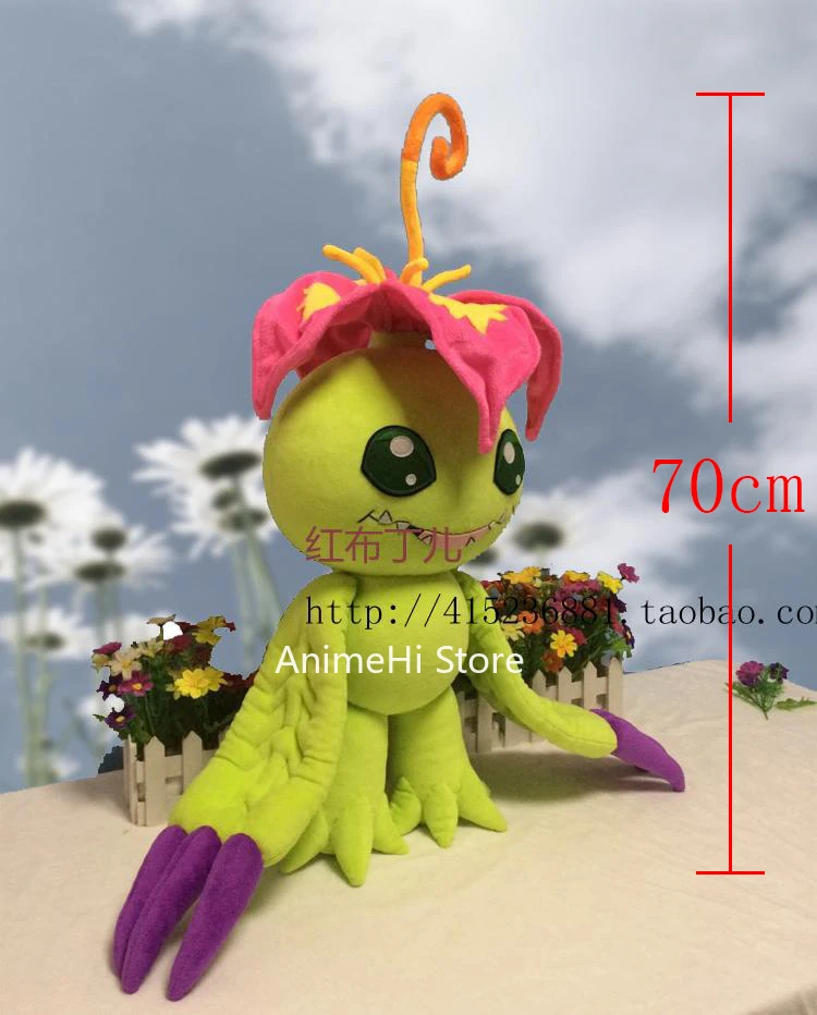 Anime Palmon pluszowa zabawka Digimon cyfrowe potwory rysunek TACHIKAWA MIMI lalka 70cm Handmade Cosplay wypełnienie poduszka prezent dla dziecka