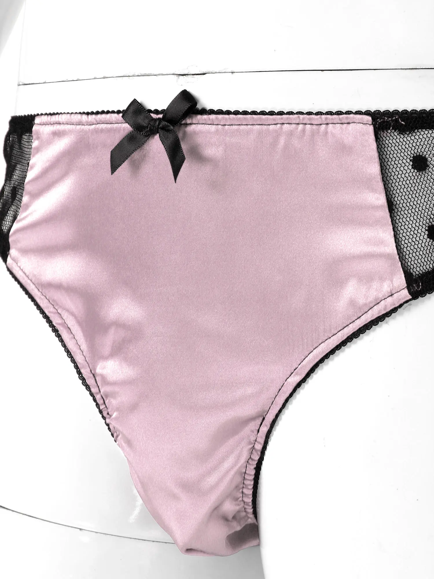 Mens Sissy Stain Crossdress Lingerie Set Lace Trim Cami Bra Tops with Panties Thongs Pajamas Gay Male Nightwear Clubwear