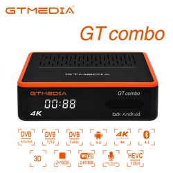 TV Receiver GTMEDIA GT Combo with I8 Keyboard DVB-S2/T2/C Android 9.0 TV BOX Amlogic S905X3 4K 8K Satellite Receiver WiFi BT4.1