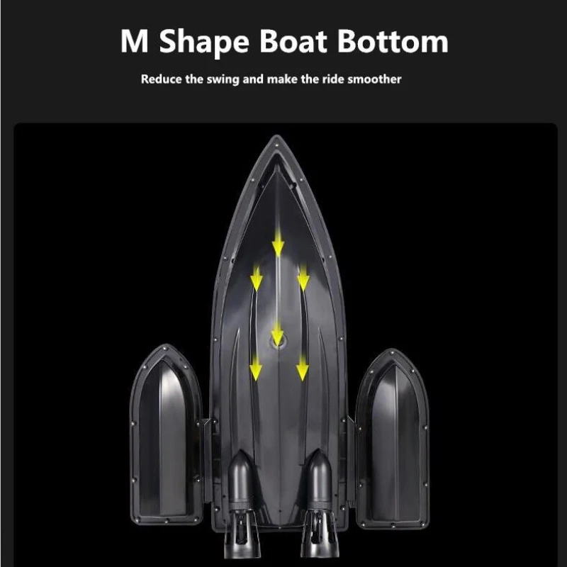 싱글 핸드 원격 제어 송신 후크 지능형 원격 제어 미끼 보트 500M 3시간 고정 속도 크루즈 RC 낚시 보트 도구