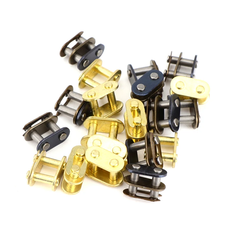 10pcs T8F Chain Master Link For Mini Dirt BIKE Quad ATV 47cc 49cc Minimoto Pocket Bikes Accessories Gold/black