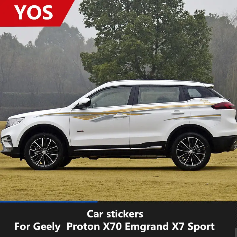 

Автомобильные наклейки для Geely Atlas Boyue NL3 Proton X70 Emgrand X7 Sport Body exterior декоративные наклейки на заказ