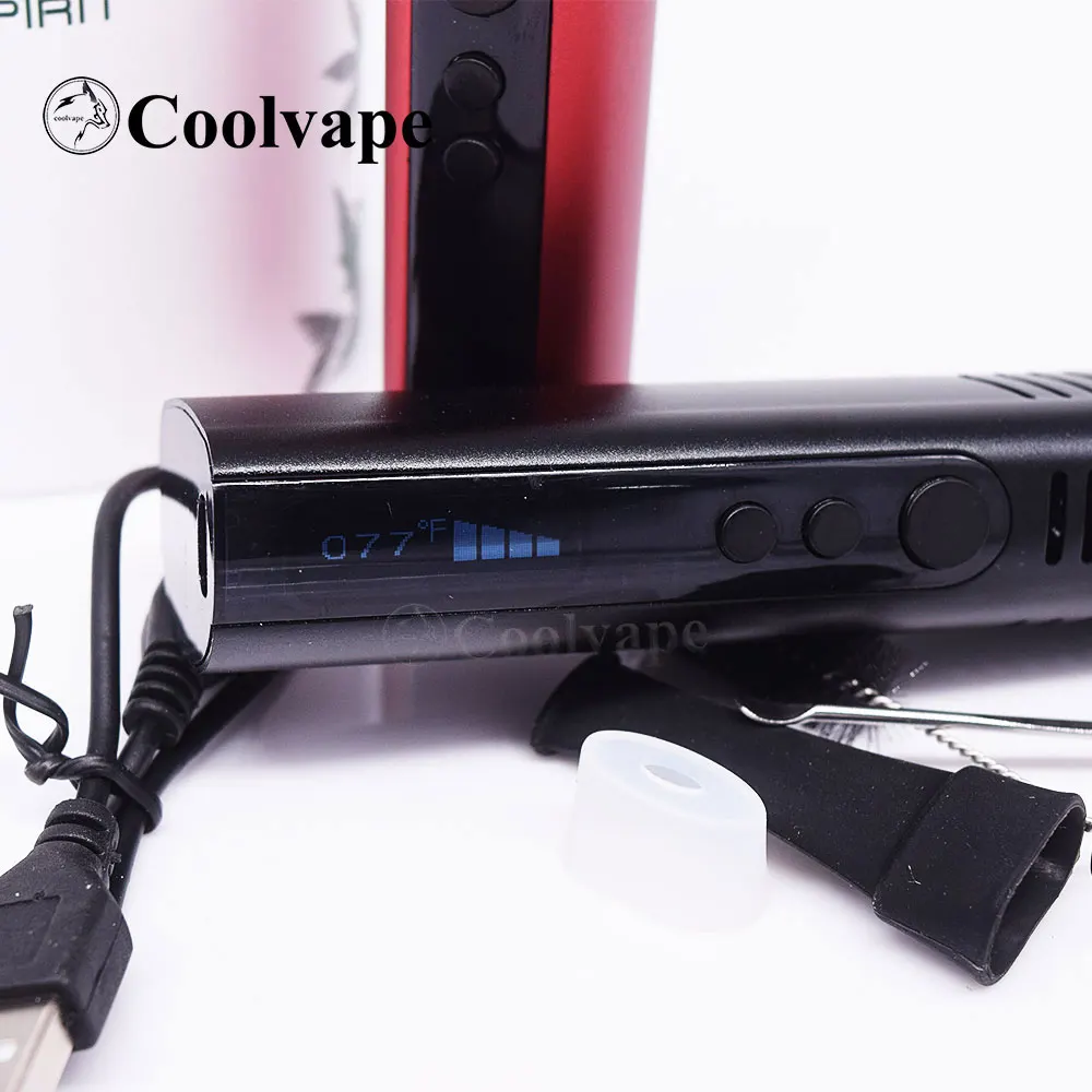 coolvape Dry Herb Vaporizer Mod Conqueror best quality vape 2200mah Battery Electronic Cigarette Kits Screen pen e-cig kit