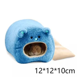 1PC Fashion Cartoon Warm Bed Rat Hammock Squirrel Winter Pet Toy Hamster Cage House Home Hanging Nest Mat Small Pet Supplies