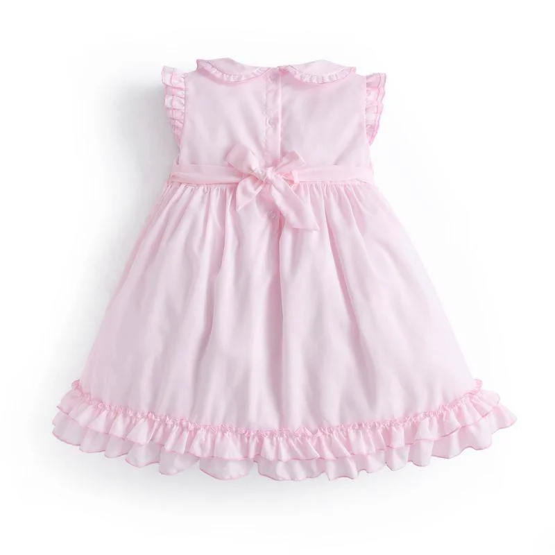 Children Handmade Smocked Dresses for Girls Spanish Boutique Clothes Kids Smocking Embroidered Dress Baby Spain Smock Frock