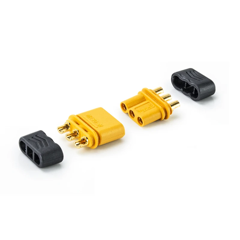 5Pairs MR30 Male Female Connector plug with sheath High current three-pin straight head connector for RC drones