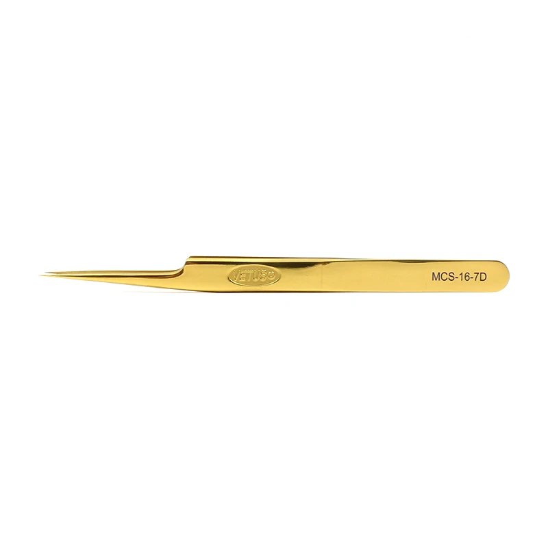 100% Vetus New Lettering Series Golden Tweezers Premium Beauty Makeup Tweezers For Build 3D 6D Eyelash