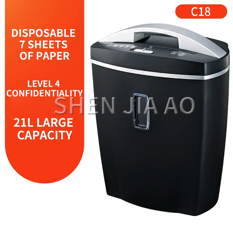 21L portable Paper shredder A4 size Commercial compact disc card scraper a4 paper file office automatic paper machine 4*20mm