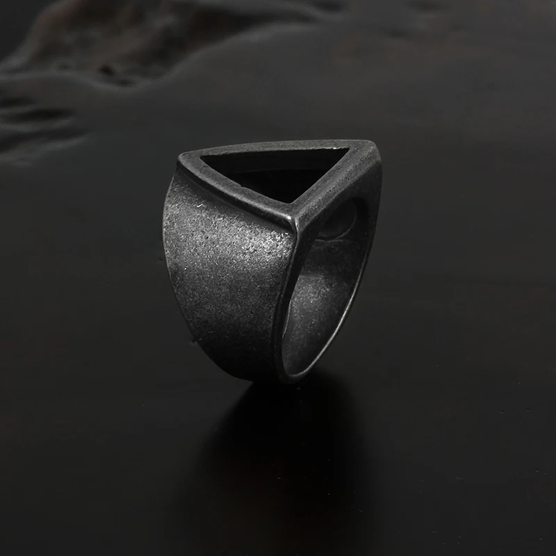 Onlysda 2019 Titanium Steel Viking Punk Gothic Antique Simple Male Ring Old Style For Men Rock Roll Kpop Bikers Jewelry OSR157