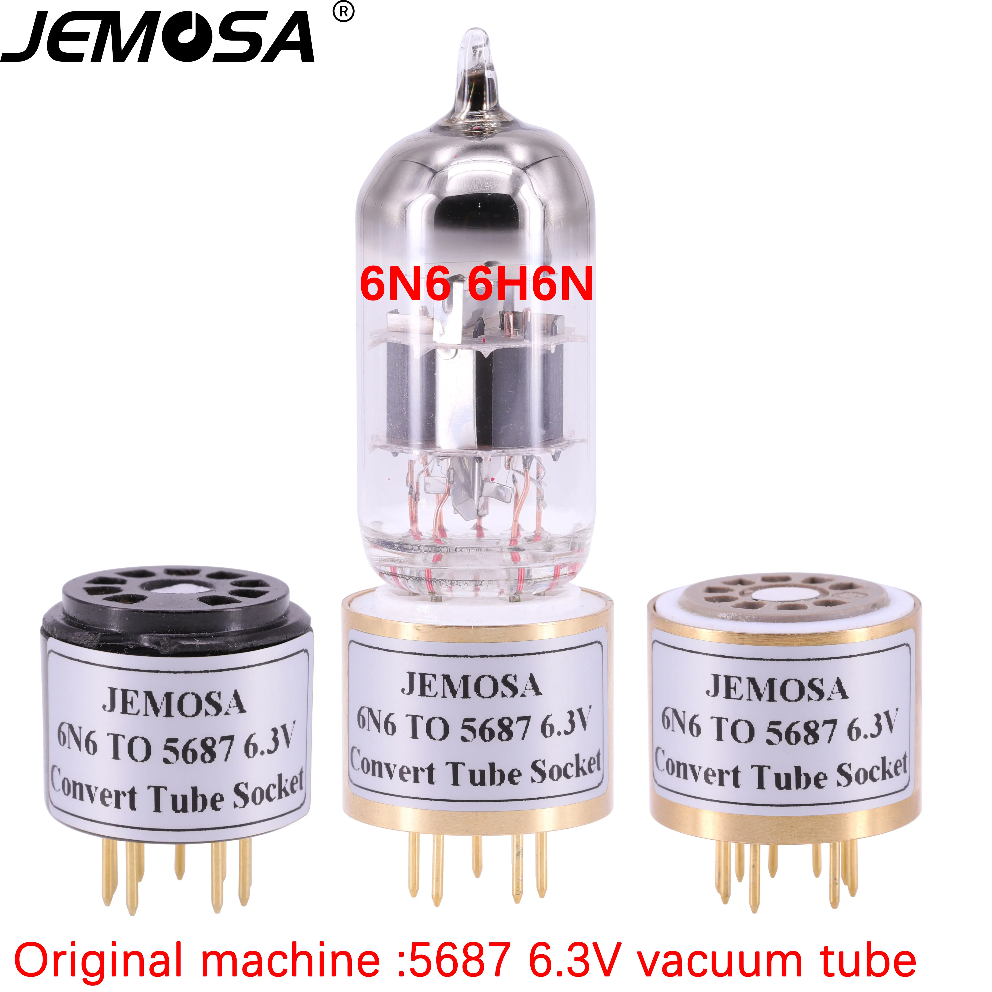 JEMOSA 1 قطعة 9Pin أنبوب المقبس محول 6H6N 6N6 إلى 5687 6.3 فولت الصوت فراغ أنبوب المقبس محول محول مكبر للصوت