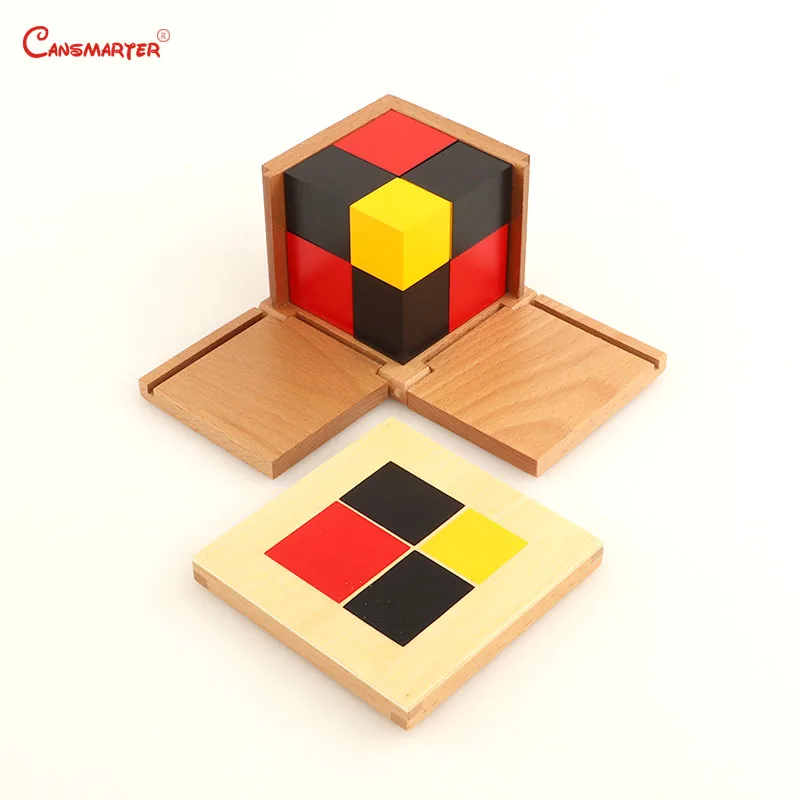 

Wooden Toys Montessori Mathematics Material Algebraic Binomial Cube Box Materials Wood Math Block Kids Preschool Toys for Child