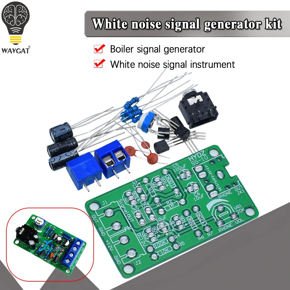 White Noise Signal Generator DIY Kit Electronic Kit 2-Channel Output for Burn-in Test Therapy on Insomnia Noise Generator