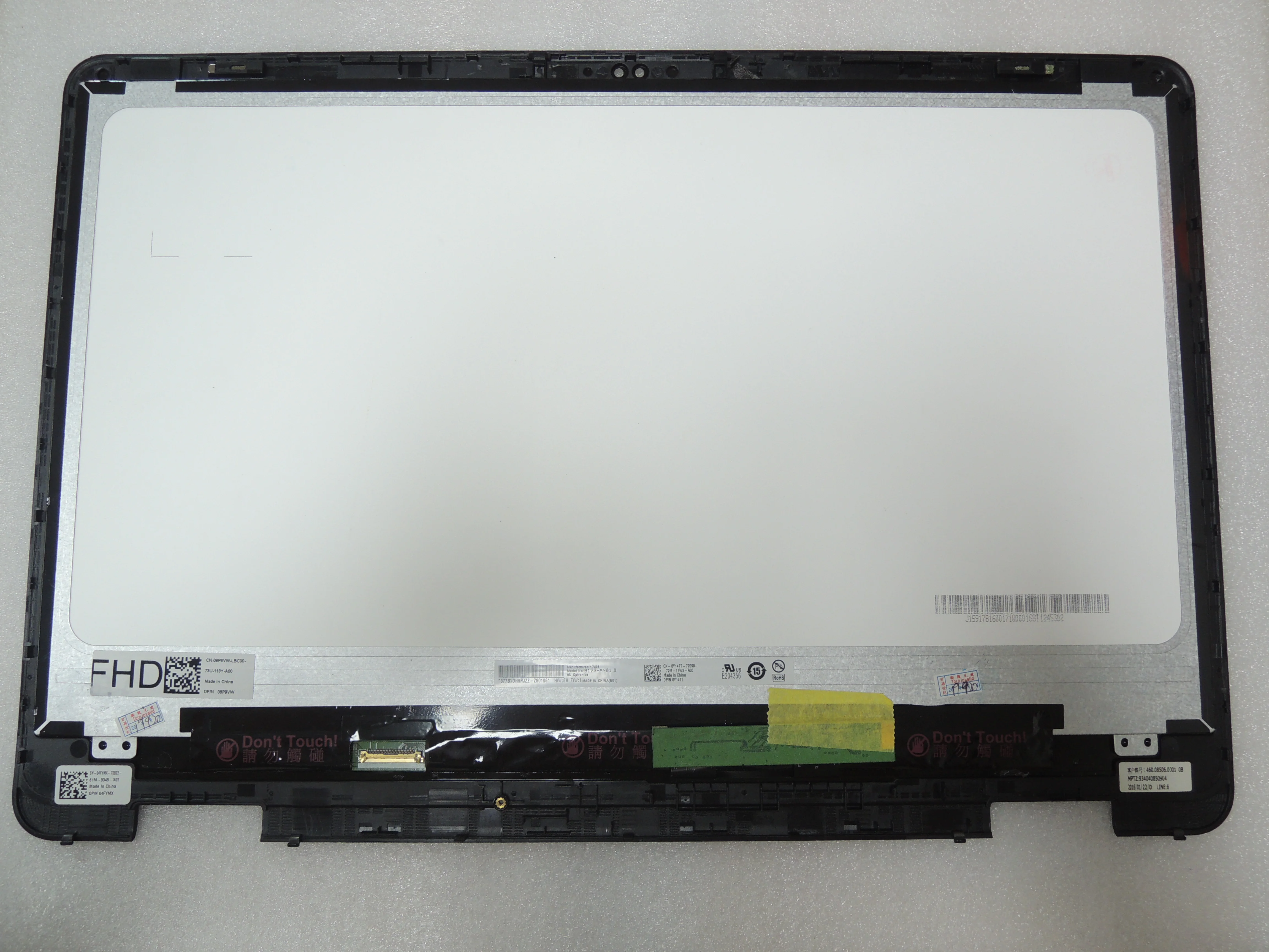 used Laptop LCD Touch Screen Assembly With Touch Board with Frame For Dell inspiron 17 7778 7779