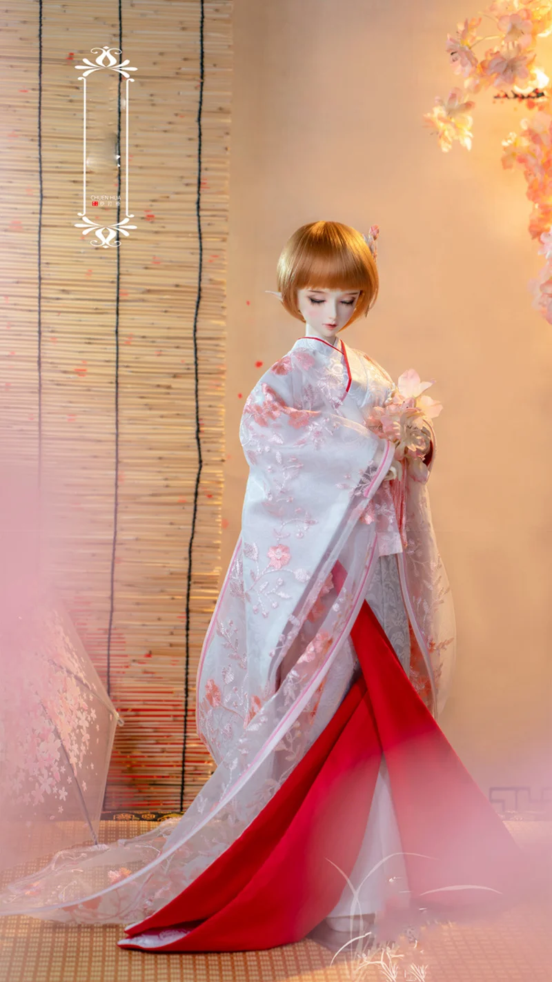 Costume de prairie japonaise pour fille, vêtements BJD, tenue Hanfu, Kimono, accessoires de bain UnmunButter, 80cm, 1/4, 1/3, ID72, 185