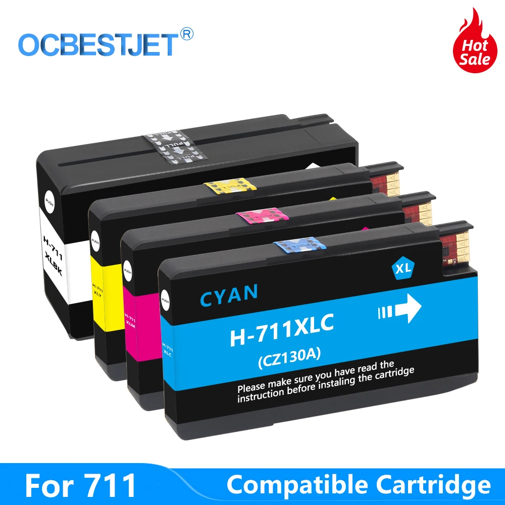 

Compatible Ink Cartridge For HP 711 711XL For HP711 Replacement Ink Cartridge For HP DesignJet T120 T520 Inkjet Printer