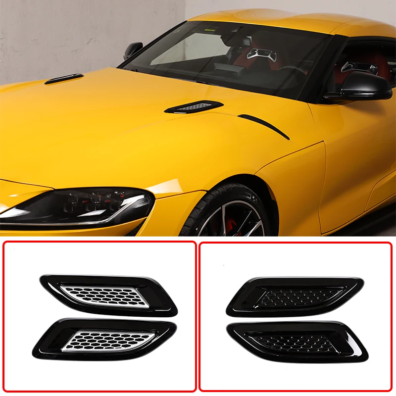 

For Toyota GR Supra A90 2019-2022 Car styling ABS Interior Car Engine Outlet Cover Trim Car Front Cover Sticker Car Accessories