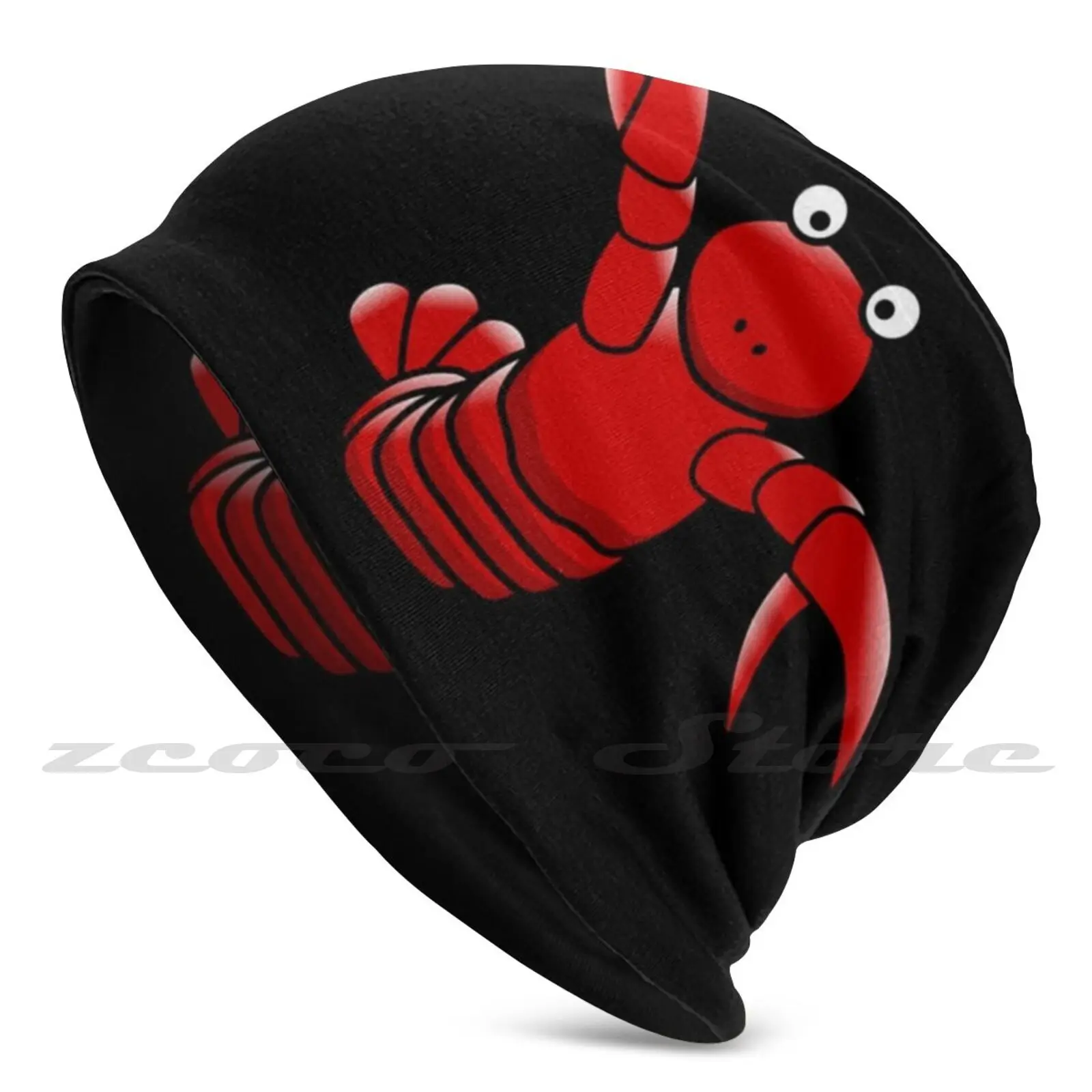 Funny Say No To Pot Lobster Personalized Pattern Knit Hats Plus Size Elastic Soft Cap Say No To Pot Lobster Pot Seafood Funny