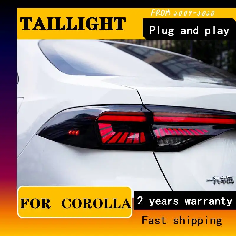

Стайлинг автомобиля, задний фонарь для Toyota Corolla 2019 2020, задние фонари Corolla, динамический сигнал, анимация, задний фонарь, автомобильные аксессуары