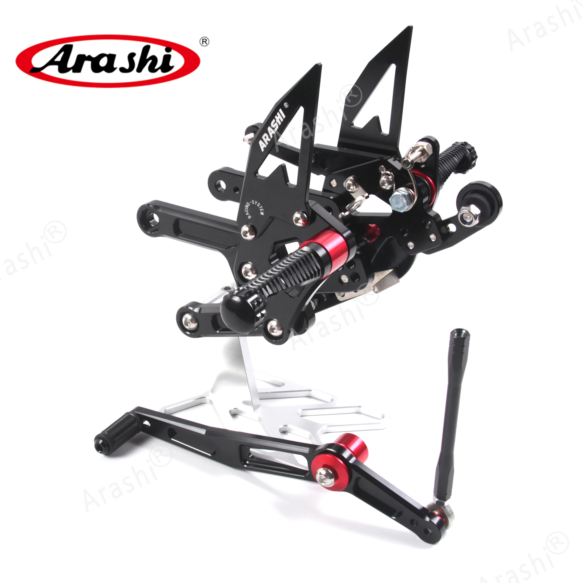 Arashi Adjustable Footrest YZF R6 2017- 2023 CNC For YAMAHA R6 2017 2018 2019 2020 2021 2022 Rider Rearset Footpegs Accessories