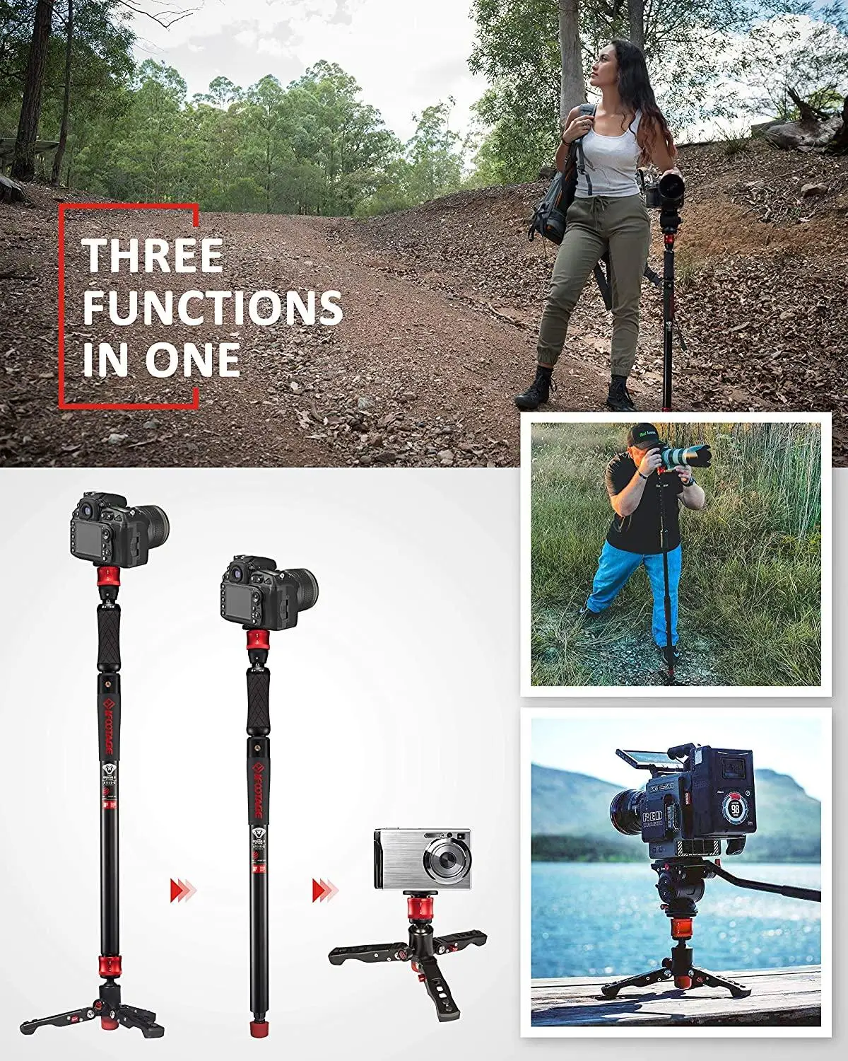 ifootage A150S-II profissional tripod for camera phone stand monopod for dslr match manfrotto 59\