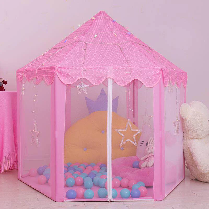 Anti-Mosquito Baby kid toy Tent Portable Folding Prince Princess Tent Kid Gift Child Castle Play House Wigwam Beach Zipper tent