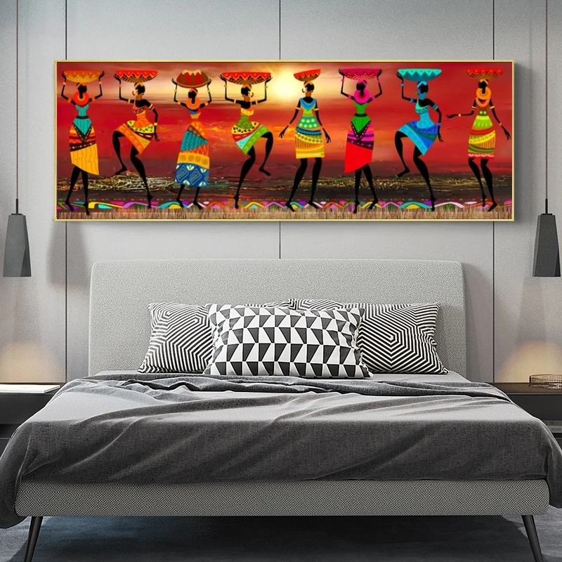 

Abstract African Nude Woman Canvas Paintings On The Wall Art Posters And Prints Black Girls Canvas Pictures For Bed Room Cuadros