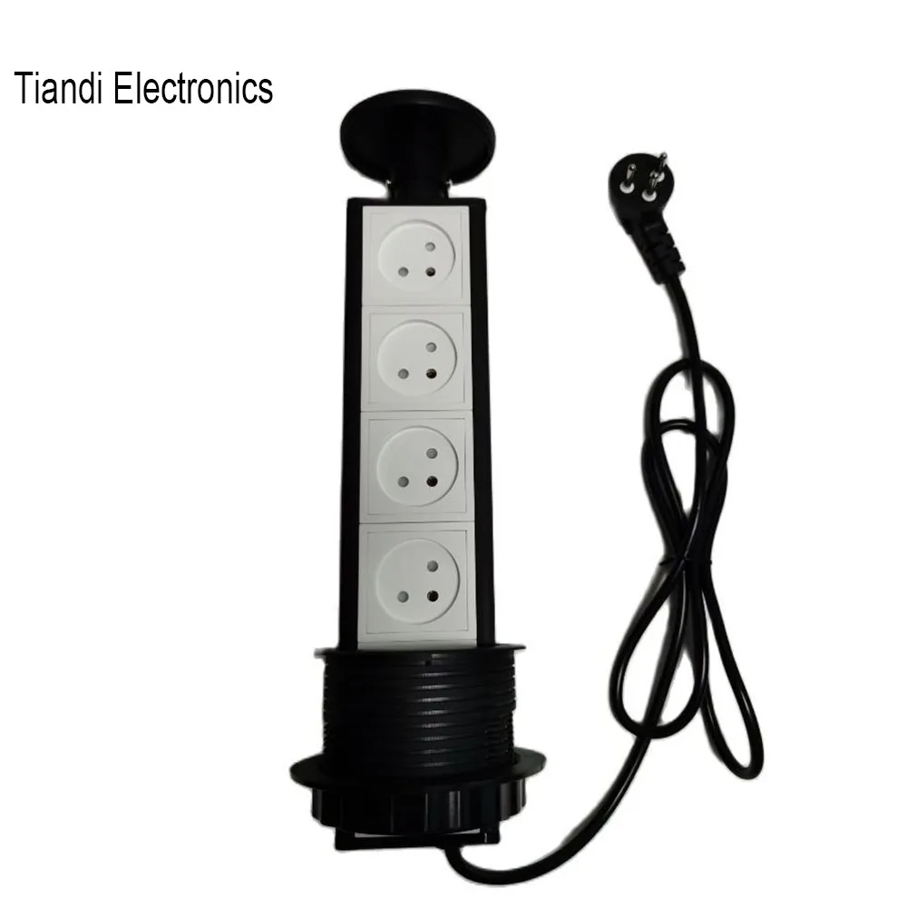 Israel Socket Tower Multifunction Socket 4-digit Israeli Standard Jack Pull-out Outlet For Kitchen Office Table