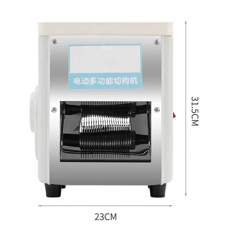 Pemotong daging komersial 850W, baja tahan karat penghancur otomatis 150kg/jam pemotong sayuran Rumah Tangga