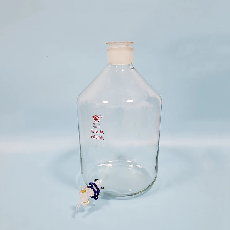 

Laboratory aspirator bottle 2500ml/5000ml/10000ml/20000ml,Boro 3.3 glass,With ground-in glass stopper and stopcock