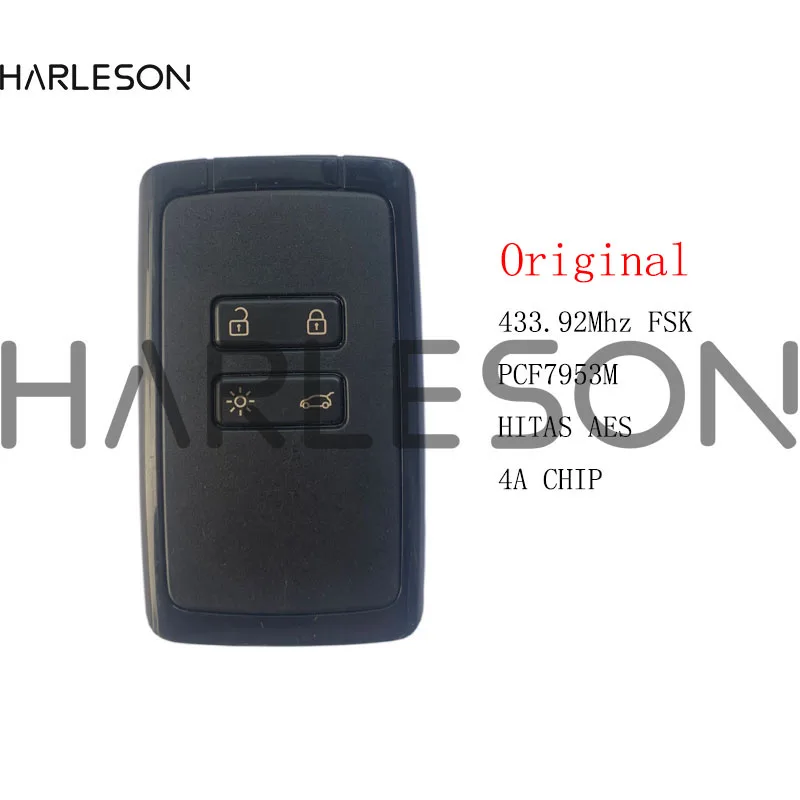 Original Smart Remote-Auto schlüssel 433,92 Mhz Für OEM Neue Renault Megane4 Talisman Espace 5 Kadjar mit NCF29N1M HITAG AES 4A CHIP