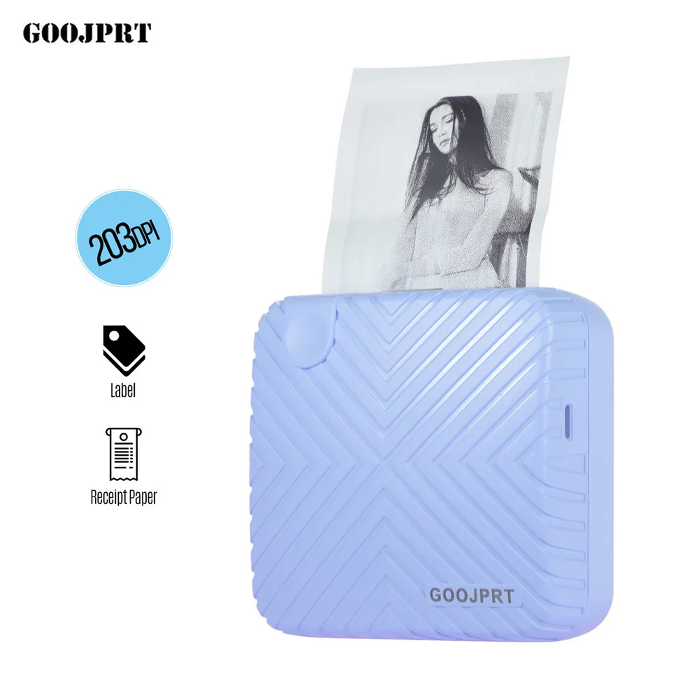 Imagem -02 - Goojprt p6 Mini Impressora de Fotos Impressora de Bolso Portátil Térmica Notas Etiqueta Impressora Bluetooth para o Telefone Móvel