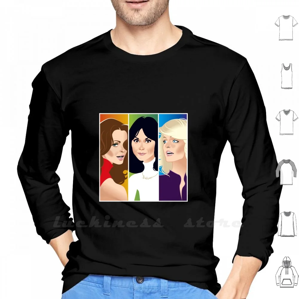 My Angels Long Sleeve T Shirt Farrah Fawcett Kate Jackson Jaclyn Smith Jill Munro Sabrina Duncan Garrett Charlies Angel Classic