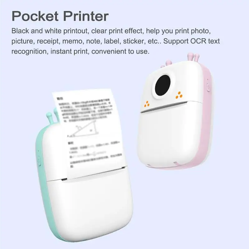 Новый портативный принтер, беспроводной bluetooth, мини-принтер для Android iOS, чеков, фотоэтикеток, список термобумаг