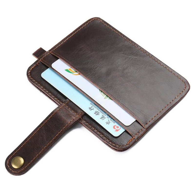 Hot Vintage PU Leather Slim Men's Wallet With Small Money Bag Man Thin Credit Card Holder Mini Purse For Male