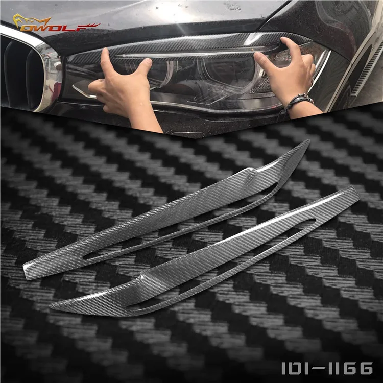 

For BMW New X5M X6M F15 F16 f85 F86 F15 X5 refitting a pair carbon fiber lamp eyebrows