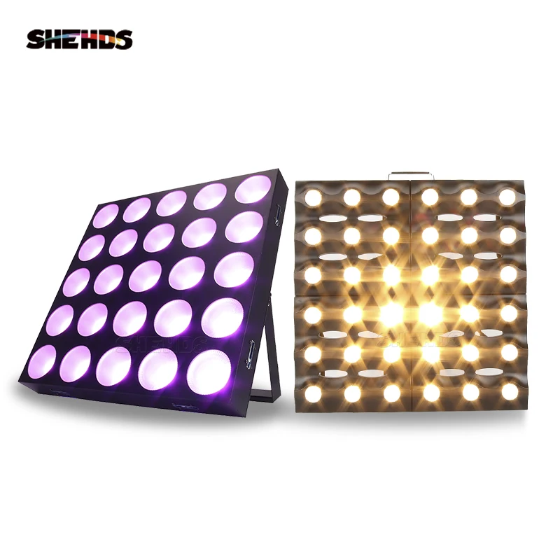 

2pcs LED 25x12W RGBW 4in1 Beam Panel Dot Blinder Matrix Effect Lighting DMX Stage DJ Equipment Dance Floor Bar Outdoor Show