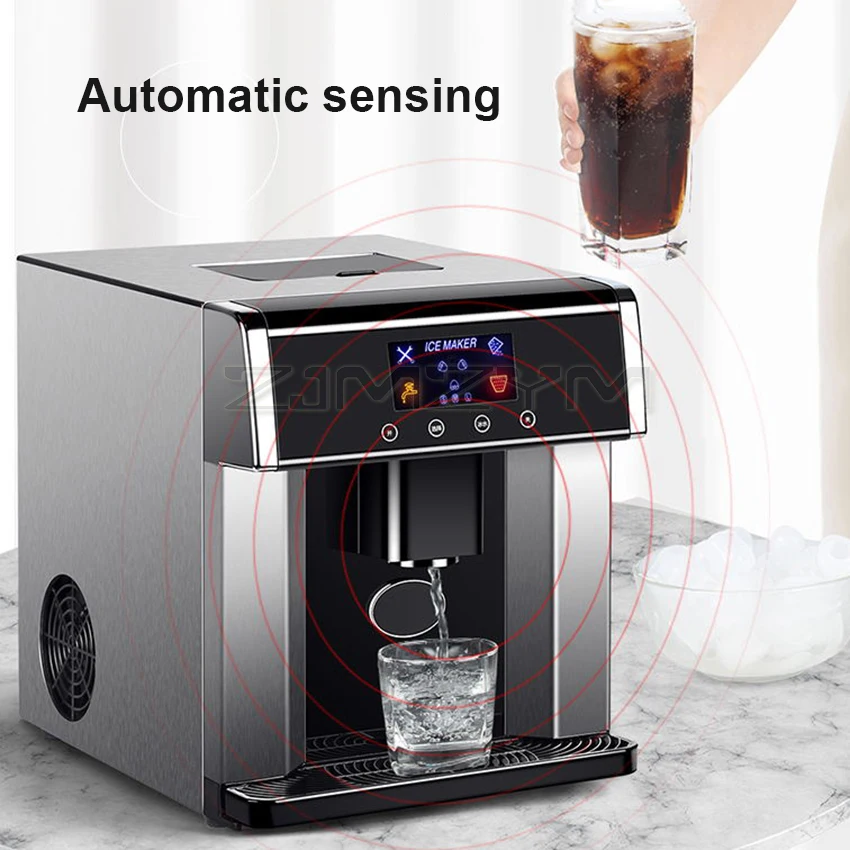 Dispensador de água gelo que faz a máquina automática do agregado familiar máquina de fazer gelo para o leite loja chá manual/entrada de água automática 110v/220v