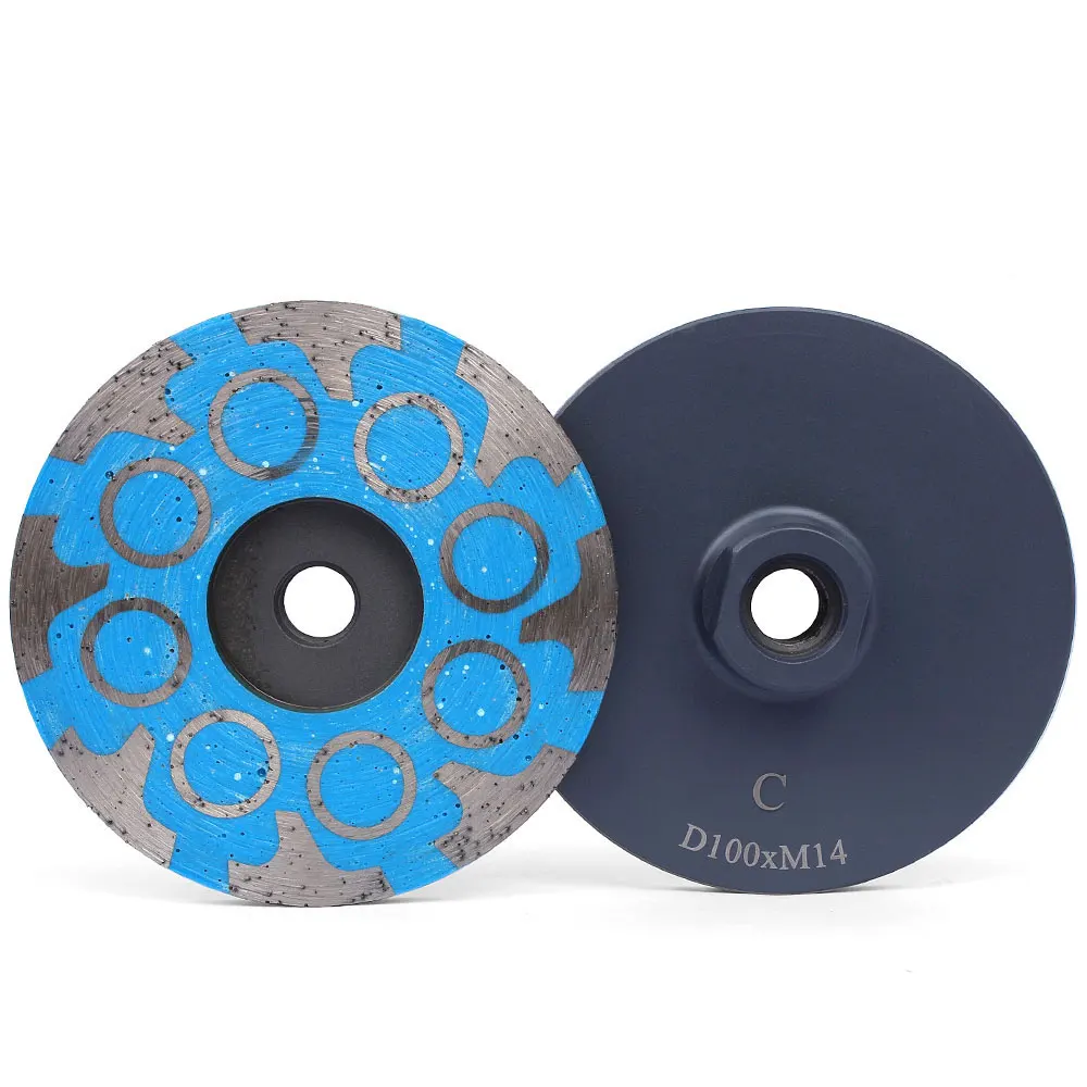 4 Inch Resin Filled Diamond Grinding Cup Wheel Turbo Grinding Abrasive Tool M14&5/8