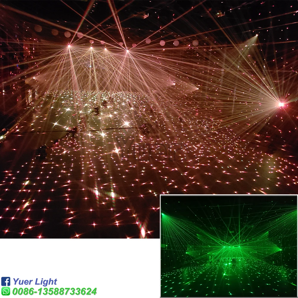 Imagem -05 - Rgb Starry Sky Fireflies Laser Light Diodo a Cores Projetor para dj Disco Party Natal Dmx512 2w