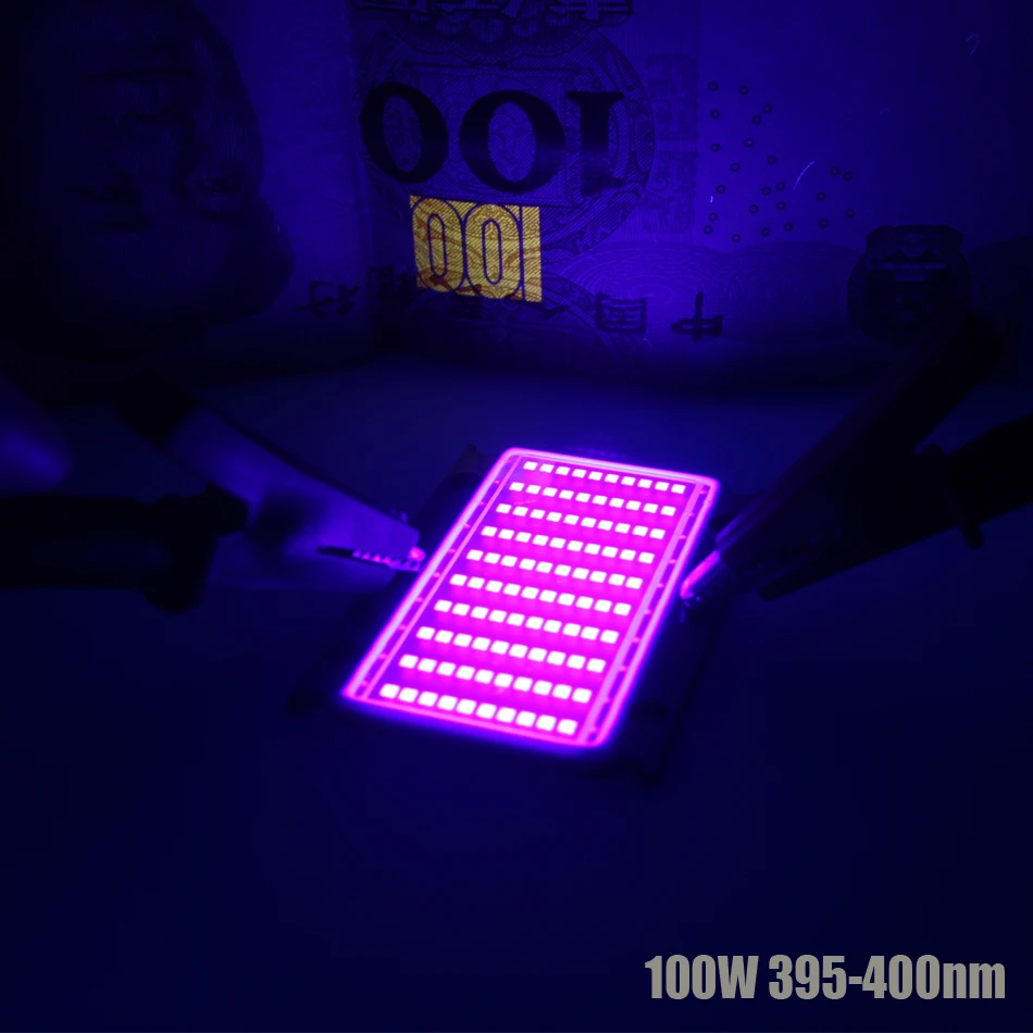 100W UV 420nm 395nm 380nm 365nm Purple LED Copper PCB 3500mA 30-36V Ultraviolet for UV Lamp Flatbed Printer,uv glue curing light