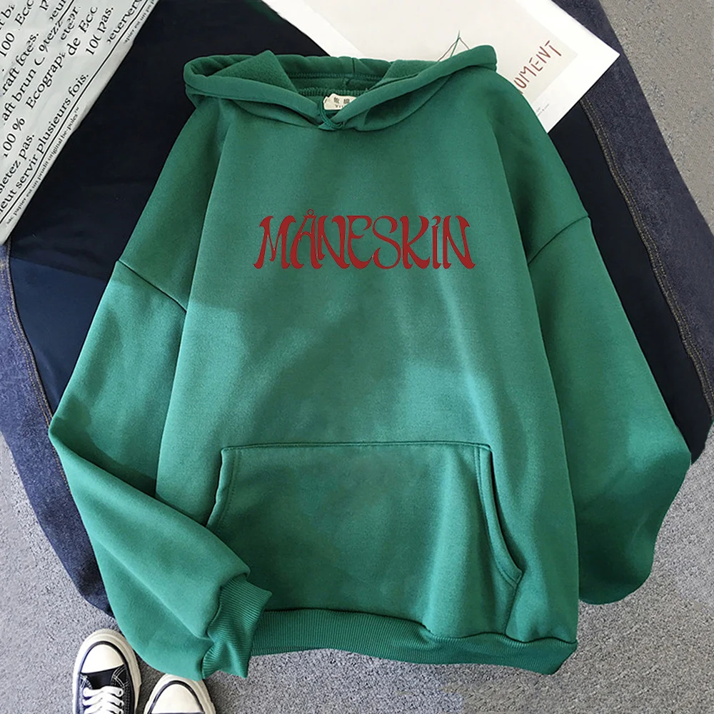 Maneskin-Sudadera con capucha para hombre y mujer, Jersey holgado de gran tamaño, estilo Hip Hop, Harajuku diario, moda de verano, novedad de 2021