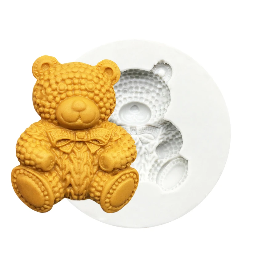 Teddy Bear Shape Silicone Mold Sugarcraft Chocolate Cupcake Baking Mold Fondant Cake Decorating Tools