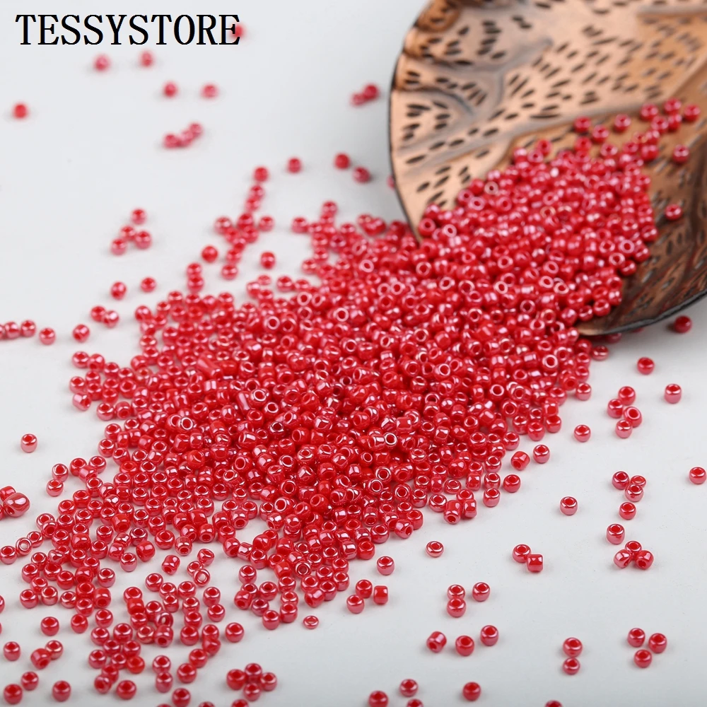 1000pcs/bag 2mm Opaque Colours Lustered Glass Seed Beads Super Small Austria Crystal Spacer Beads For DIY Jewelry Making DIY