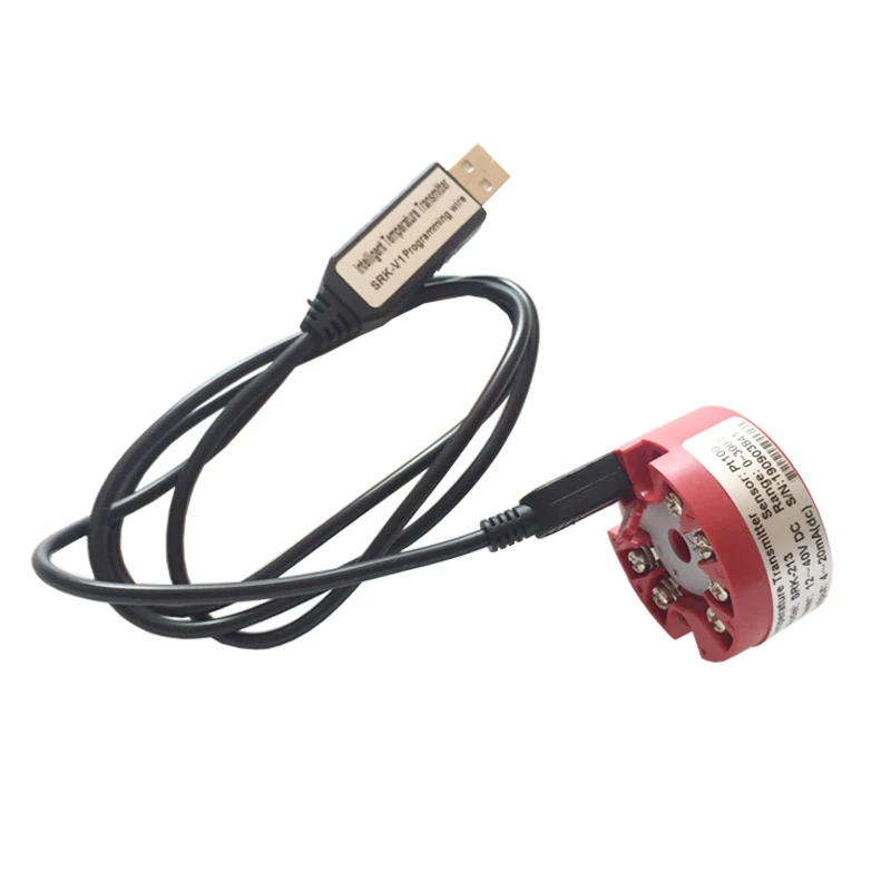 Programmable Thermocouple RTD PT100 to 4-20mA Converter TC RTD Input 4-20mA Output Head-mounted Temperature Transmitter