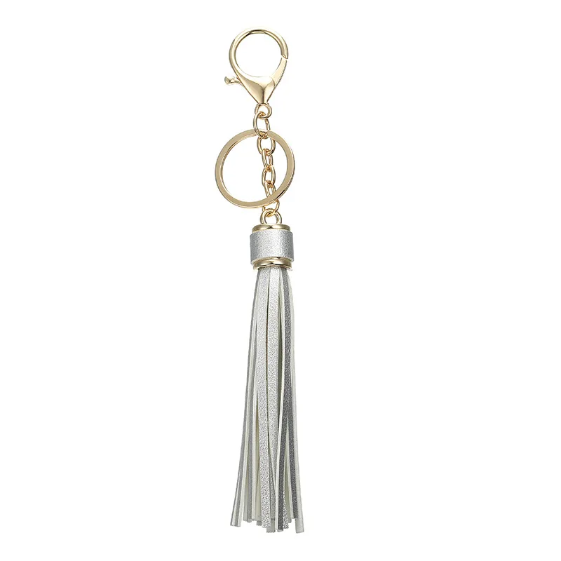 Long Tassle Key Rings Charm Zinc Alloy Leather Key Chain Car Bag Purse Key Accessories For Women Men Gift Party 22 Colors image 5