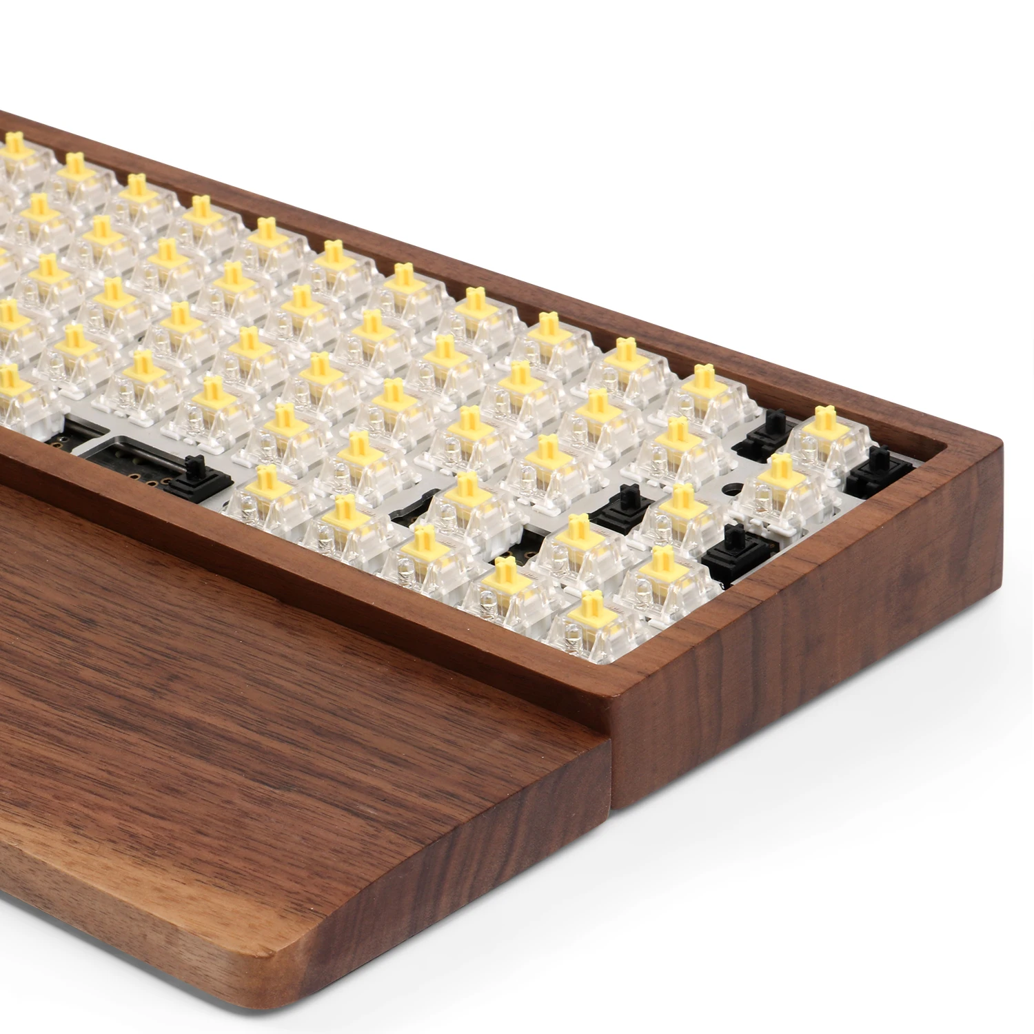 wooden case walnut rosewood zebra wood with wood wrist high quality  for gh60 xd64 poker 2 60%