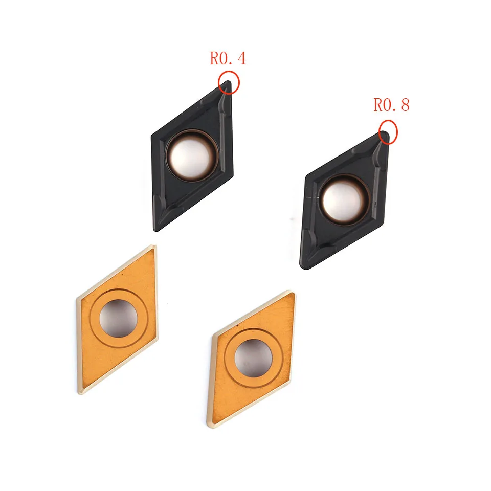 Imagem -03 - Deskar 100 Dcmt11t304 Lf9218 Dcmt11t308 Lf9218 Inserções de Carboneto de Duas Cores para Ferramentas de Torneamento Interno e Ferramenta de Torno Alta Qualidade